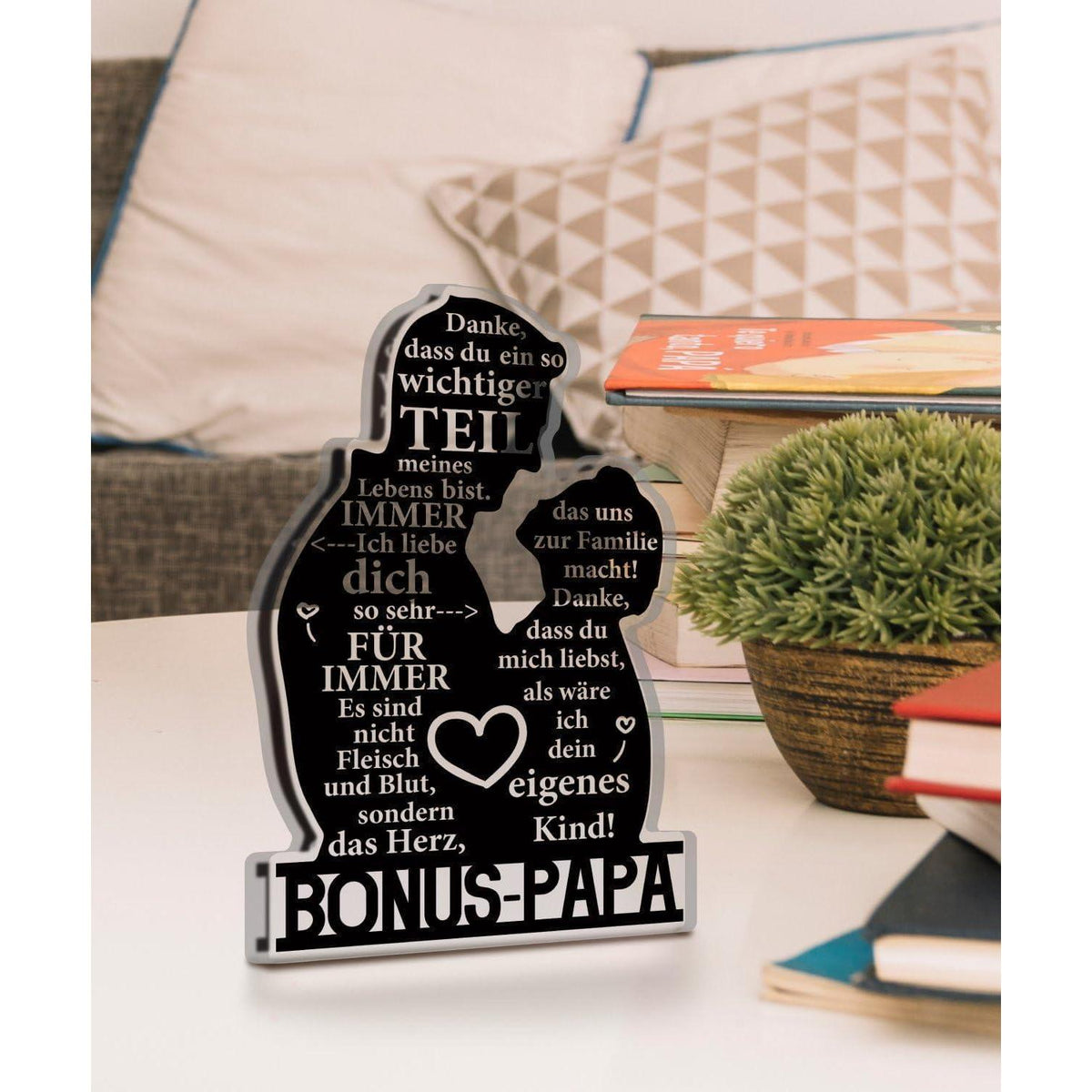 Acrylschild Bonus-Papa – Geschenk für Stiefvater & Vaterfigur