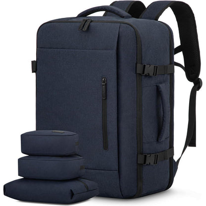 45L Handgepäck Rucksack für Flugreisen, 18 Zoll Laptop, Dunkelblau