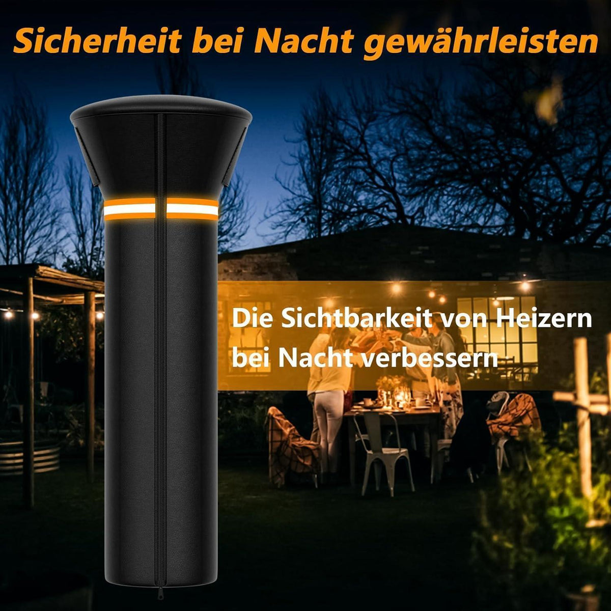 Terrassenheizer Abdeckung mit Reißverschluss – Wasserdicht & Winddicht