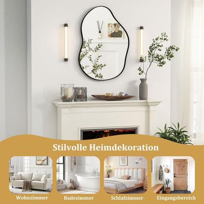Asymmetrischer Wandspiegel mit Metallrahmen & HD-Glas