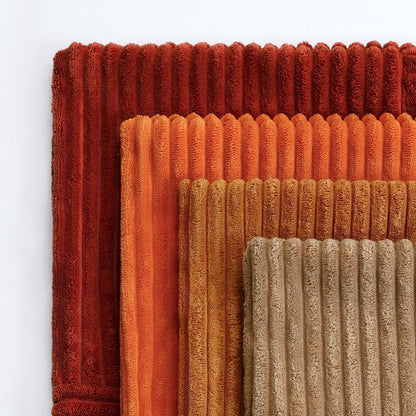 Cord Kissenbezüge 60x60 cm - Braun Rost, 4er Set