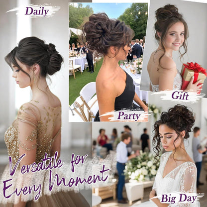 2x Messy Bun Haarteil – Natürlicher Dutt für schnelles Styling