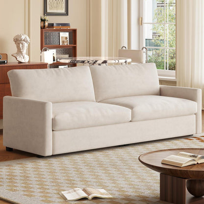 3-Sitzer Stoffsofa 190 cm – Modernes Wohnzimmer Sofa Beige