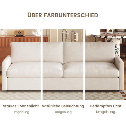 3-Sitzer Stoffsofa 190 cm – Modernes Wohnzimmer Sofa Beige