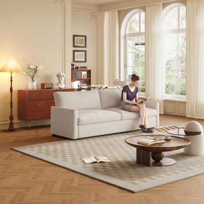 3-Sitzer Stoffsofa 190 cm – Modernes Wohnzimmer Sofa Beige