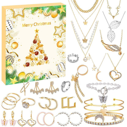 Adventskalender Schmuck 2026 Damen 24 Überraschungen Gold