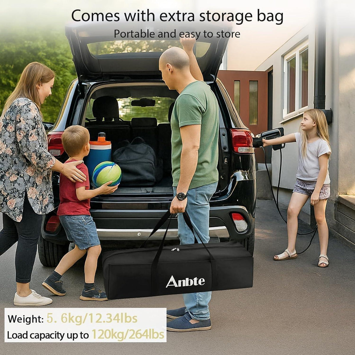 Aluminium Campingtisch aufrollbar, 2 Höhen, 120kg belastbar, mit Netzkorb