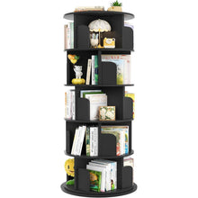 Drehbares 5-stöckiges Bücherregal aus Holz – Eckregal für kleine Räume