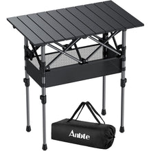 Aluminium Campingtisch 64x40cm, 2 Höhen, mit Netz & Tasche