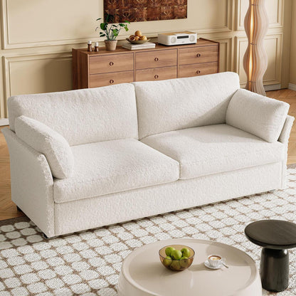 3-Sitzer Stoffsofa Beige – Bequemes Polstersofa für Wohnzimmer