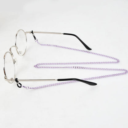 Brillenkette Damen 2er Set | Elegante Sonnenbrillen Kette Silber Violett