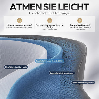 Ergonomischer Gaming-Stuhl mit Fußstütze und Netzgewebe (Grau Übergröße)