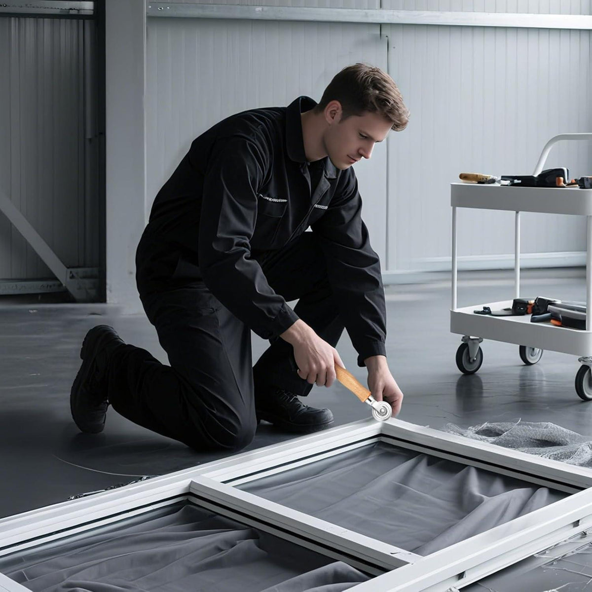 Fliegengitter Fenster 300x120cm – Schneidbar & Reparatur Set