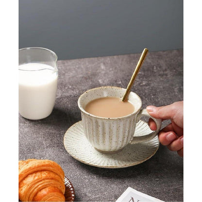 Cappuccino Tasse Set Beige - Vintage Espressotasse 160ml