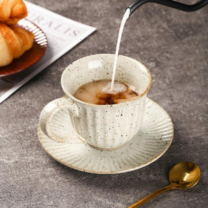 Cappuccino Tasse Set Beige - Vintage Espressotasse 160ml