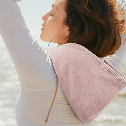 Damen Balaclava Strickmütze mit Kordelzug, warm, Einheitsgröße