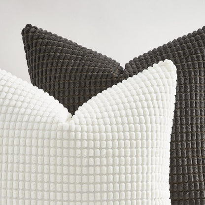Herbst Kissenbezüge 4er-Set Boho Grau 40x40 cm