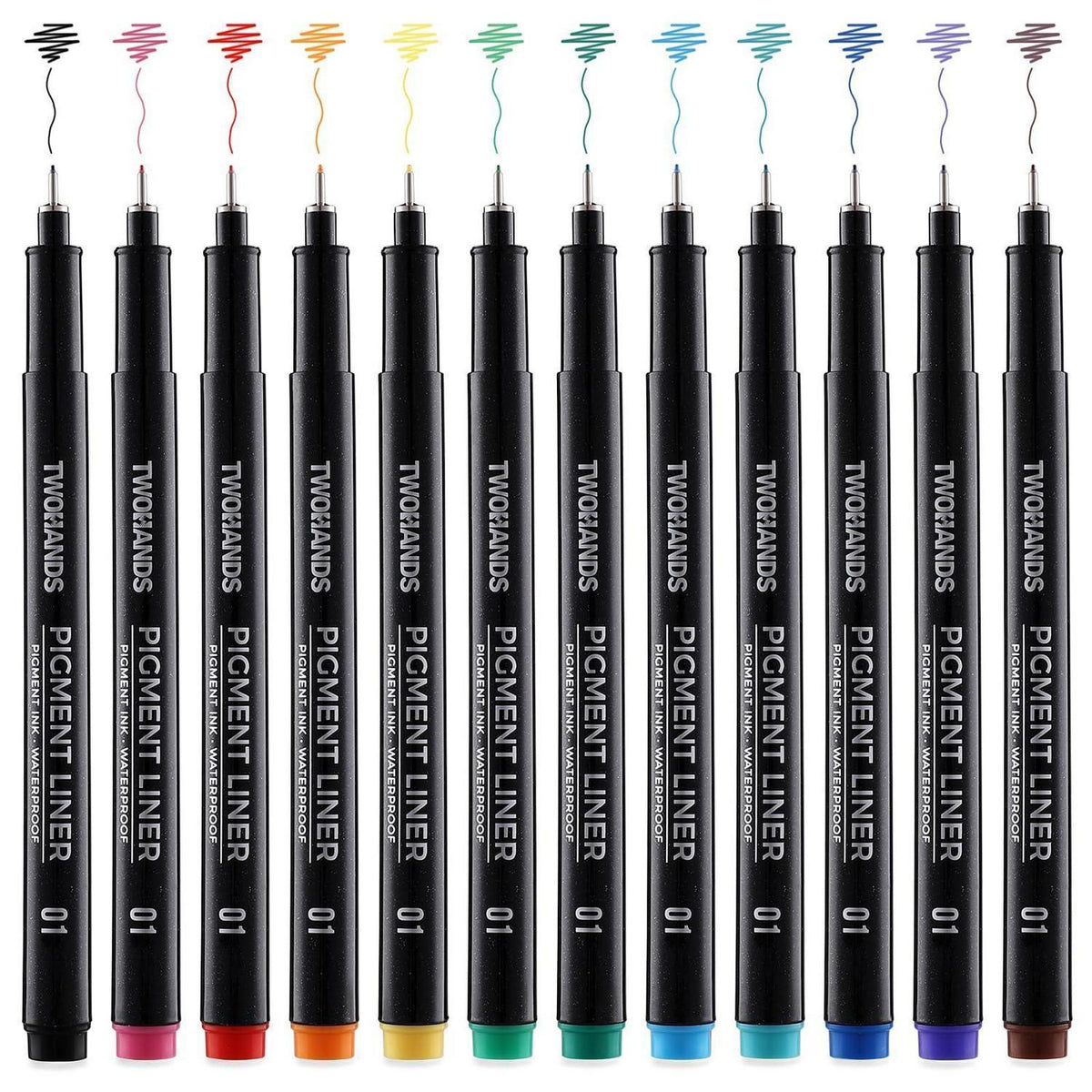 Fineliner Stift Set 12 Farben – Ultrafeine 0,25mm Spitze