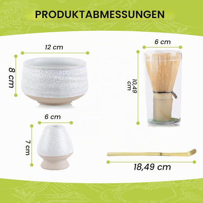 Matcha Set 4-teilig mit Besen, Schale & Löffel