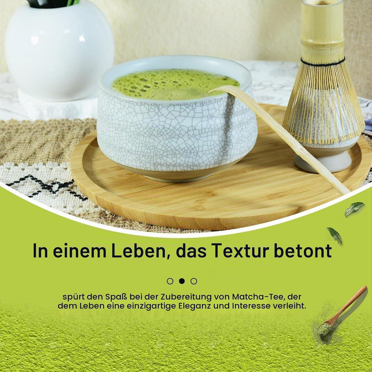 Matcha Set 4-teilig mit Besen, Schale & Löffel