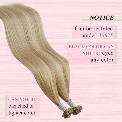 Echthaar Bondings Blond 50cm - Haarverlängerung 50g