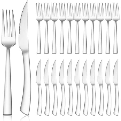Edelstahl Besteckset 24-teilig, Modernes Design