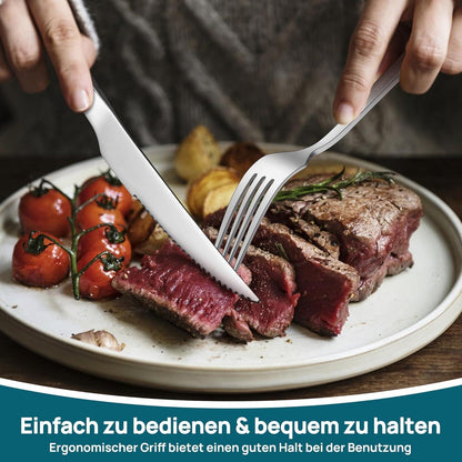 Edelstahl Besteckset 24-teilig, Modernes Design