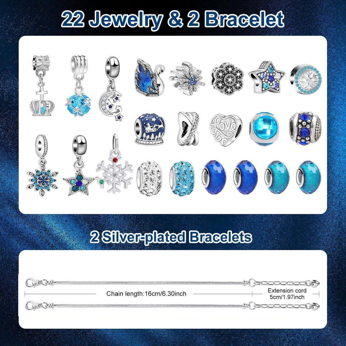 Adventskalender Mädchen 2026: Schmuck Bastelset mit 24 Überraschungen