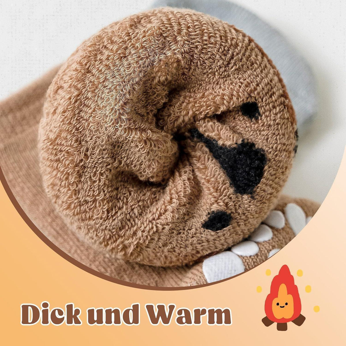 Rutschfeste Stoppersocken Kinder Baby 5er Set mit Tieren