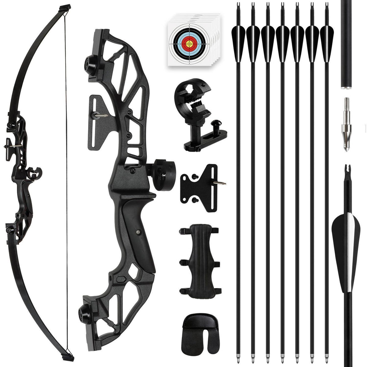 Recurve- & Langbogen Set für Erwachsene – Komplettset zum Bogenschießen