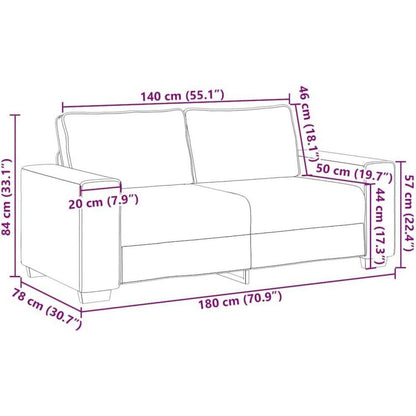 2-Sitzer Sofa Dunkelgrau Samt – Komfortable Polstercouch