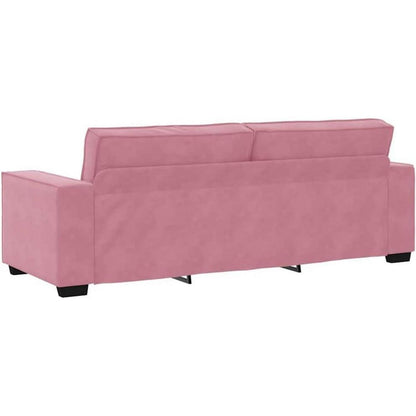 Rosa Samt Sofa 3-Sitzer – 180 cm Wohnzimmercouch