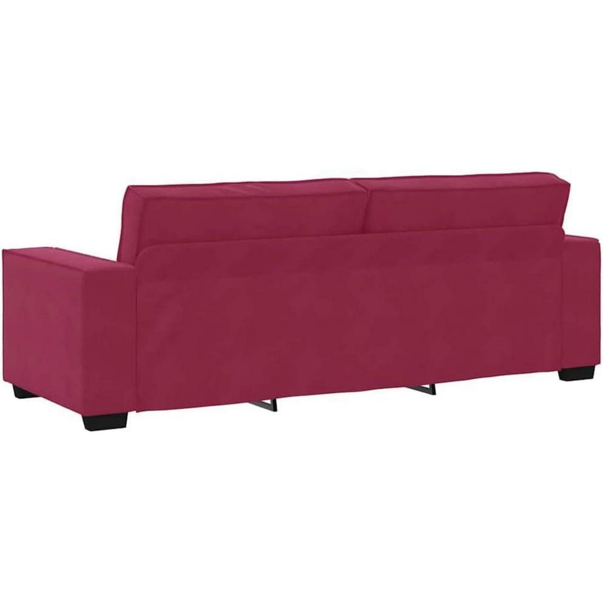 3-Sitzer Sofa Weinrot – Samt Polstercouch 180cm