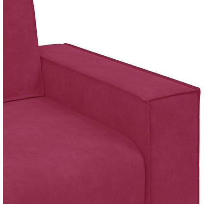 3-Sitzer Sofa Weinrot – Samt Polstercouch 180cm