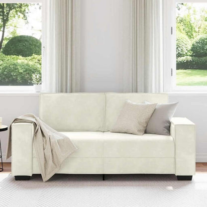 2-Sitzer Sofa Creme Samt – Komfortable Polstercouch