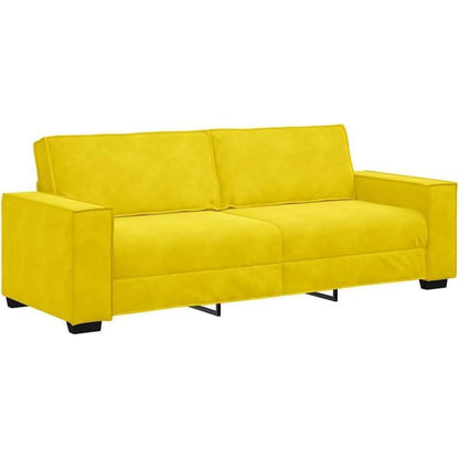 Gelbes Samt Sofa 3-Sitzer, 180 cm – Wohnzimmer Couch