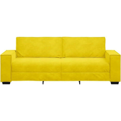 Gelbes Samt Sofa 3-Sitzer, 180 cm – Wohnzimmer Couch