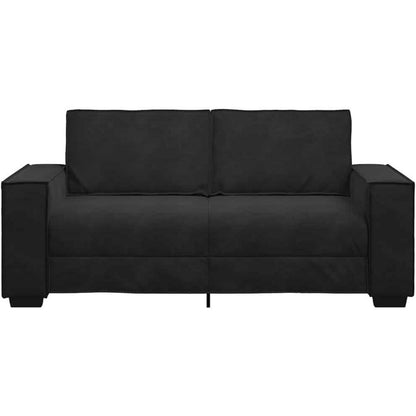 2-Sitzer Sofa Schwarz Samt – Komfortable Polstercouch 140cm