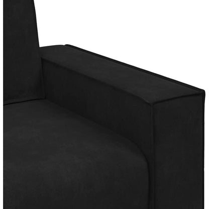 2-Sitzer Sofa Schwarz Samt – Komfortable Polstercouch 140cm