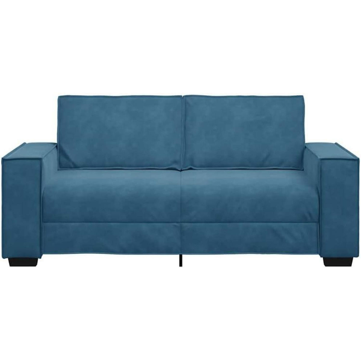 2-Sitzer Sofa Blau, Samt, 140 cm – Komfortable Polstercouch