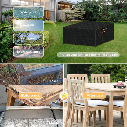 Wasserdichte Gartenmöbel Abdeckung 155x130x110cm