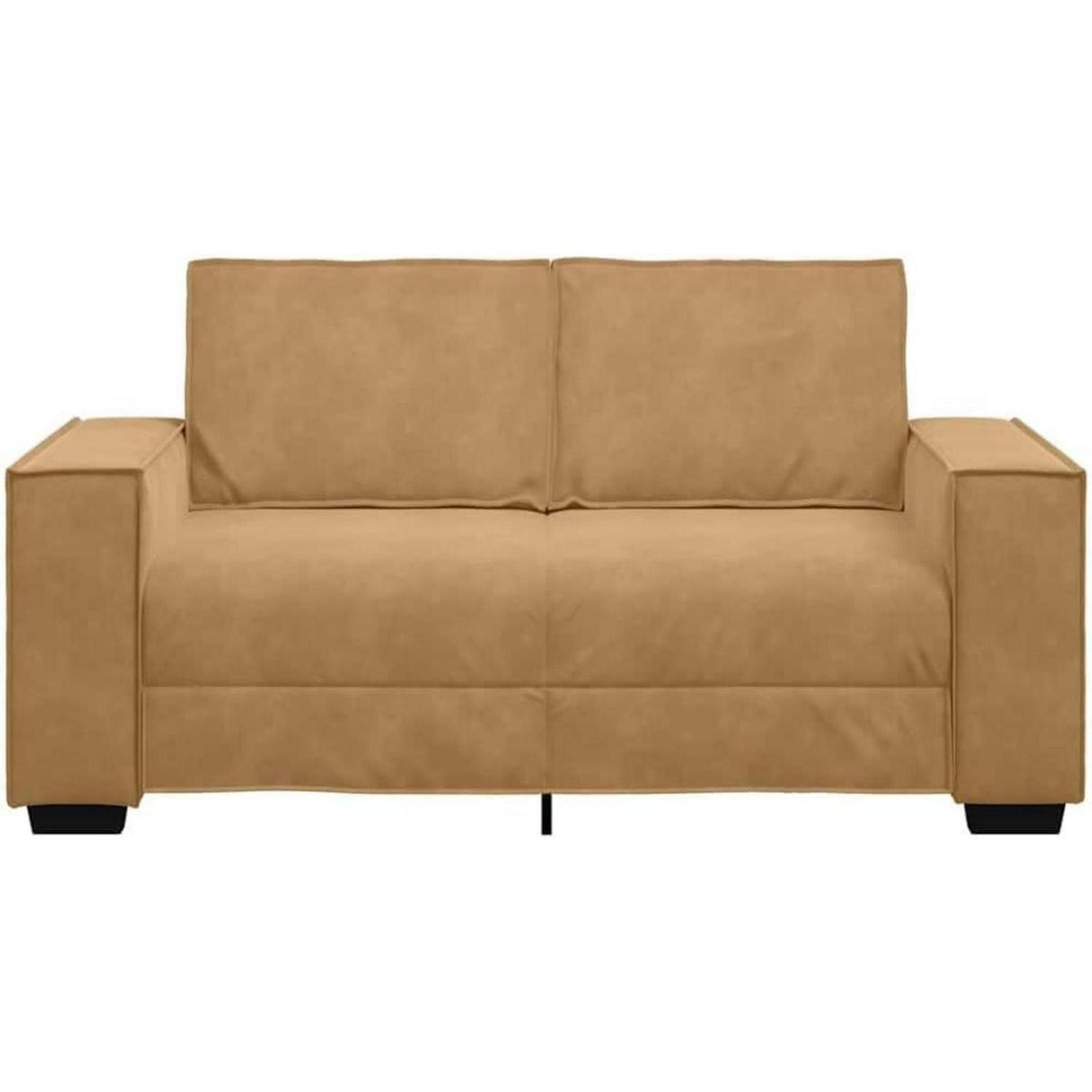 2-Sitzer Sofa Braun, Samt, 120cm – Komfortable Polstercouch