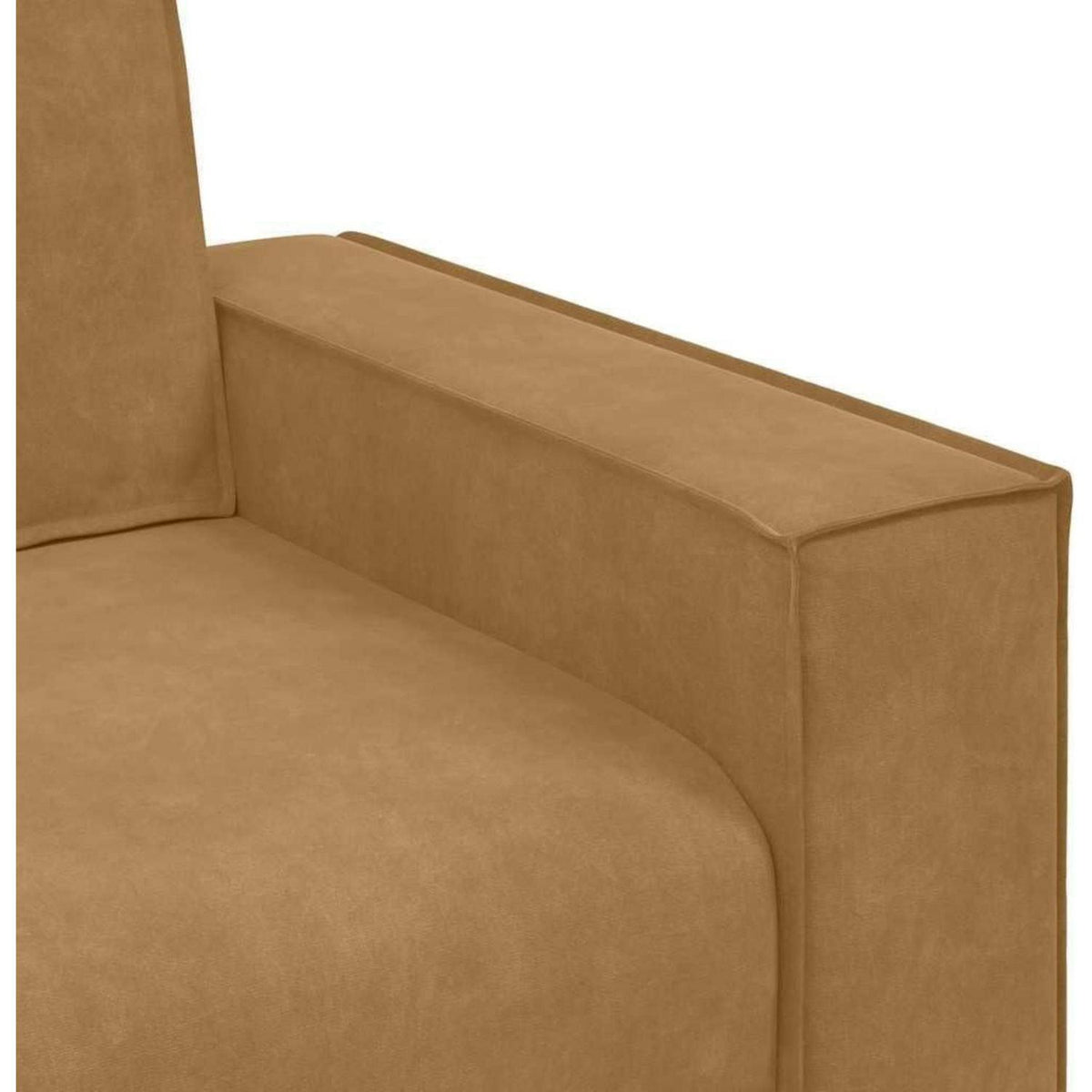 2-Sitzer Sofa Braun, Samt, 120cm – Komfortable Polstercouch