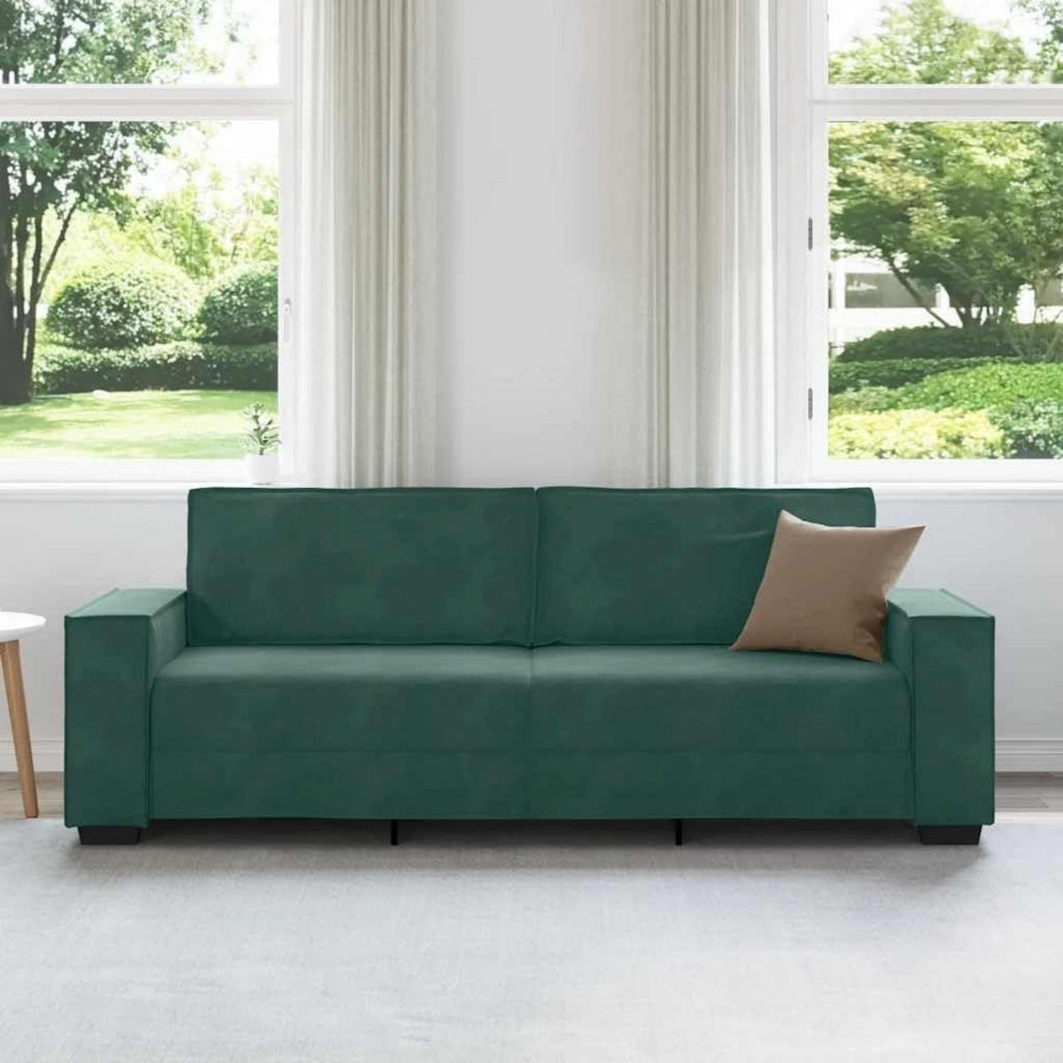 3-Sitzer Sofa Dunkelgrün Samt 180cm – Komfortable Polstercouch
