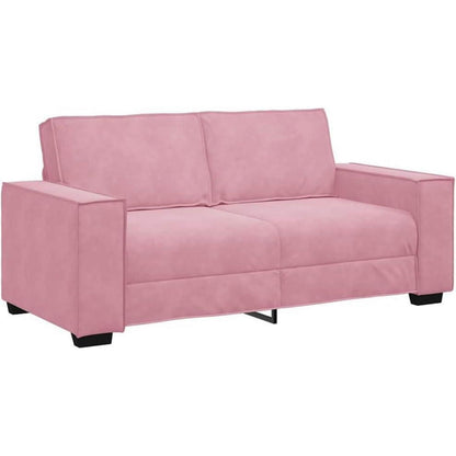 Rosa Samt 2-Sitzer Sofa – Komfortable Polstercouch