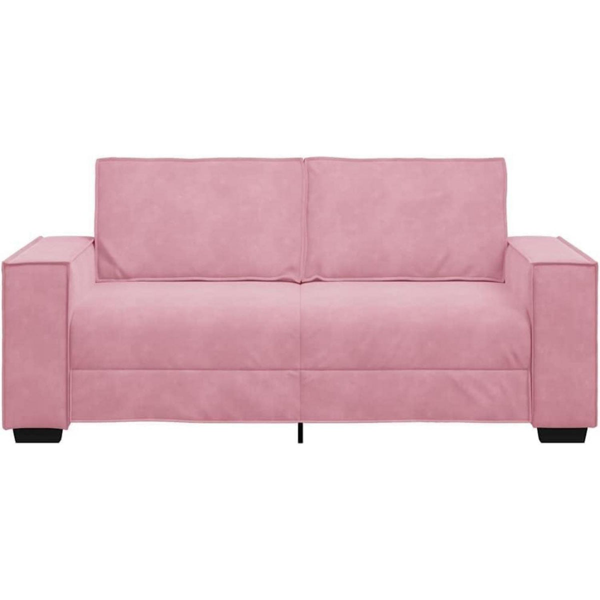Rosa Samt 2-Sitzer Sofa – Komfortable Polstercouch