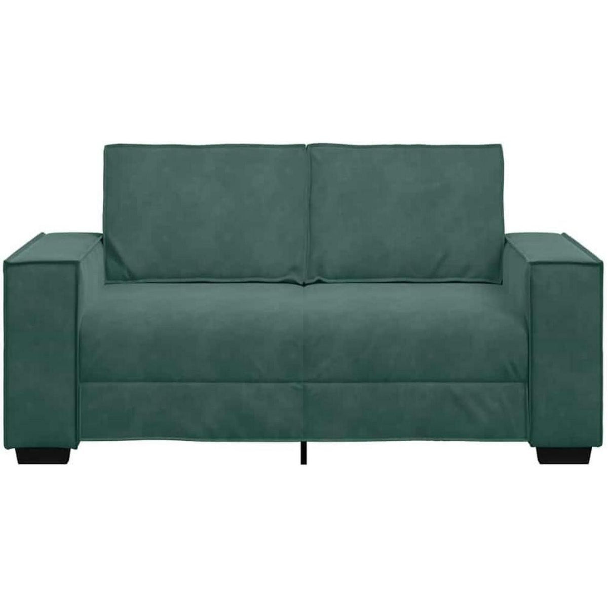 2-Sitzer Sofa Dunkelgrün Samt – Komfortable Polstercouch