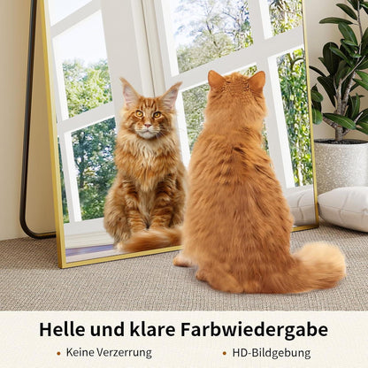 Großer Standspiegel 171x76cm | Ganzkörperspiegel mit Ständer & HD Glas