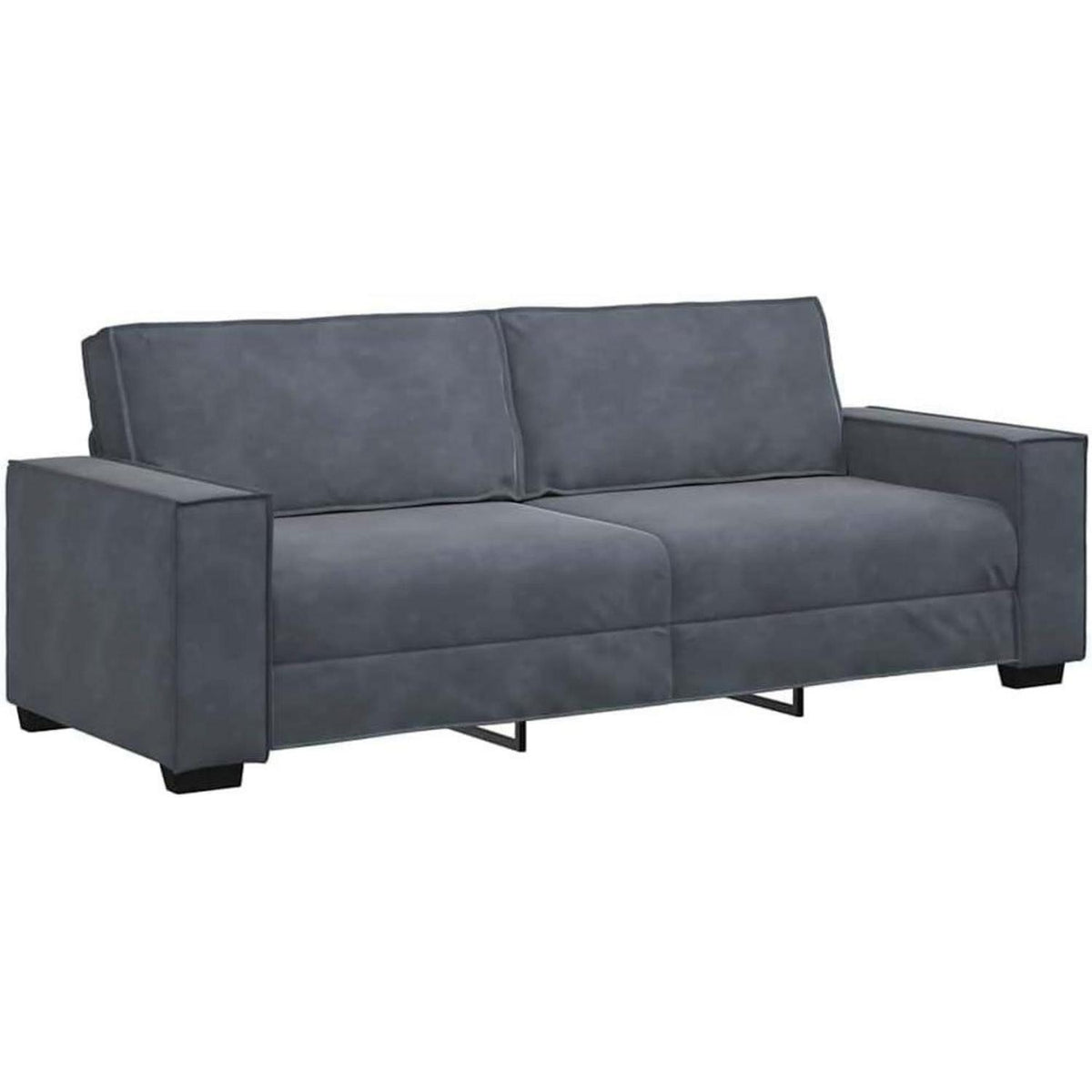 3-Sitzer Sofa Dunkelgrau Samt 180cm – Komfortable Polstercouch