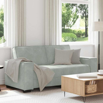 2-Sitzer Sofa Hellgrau Samt – Komfortable Polstercouch